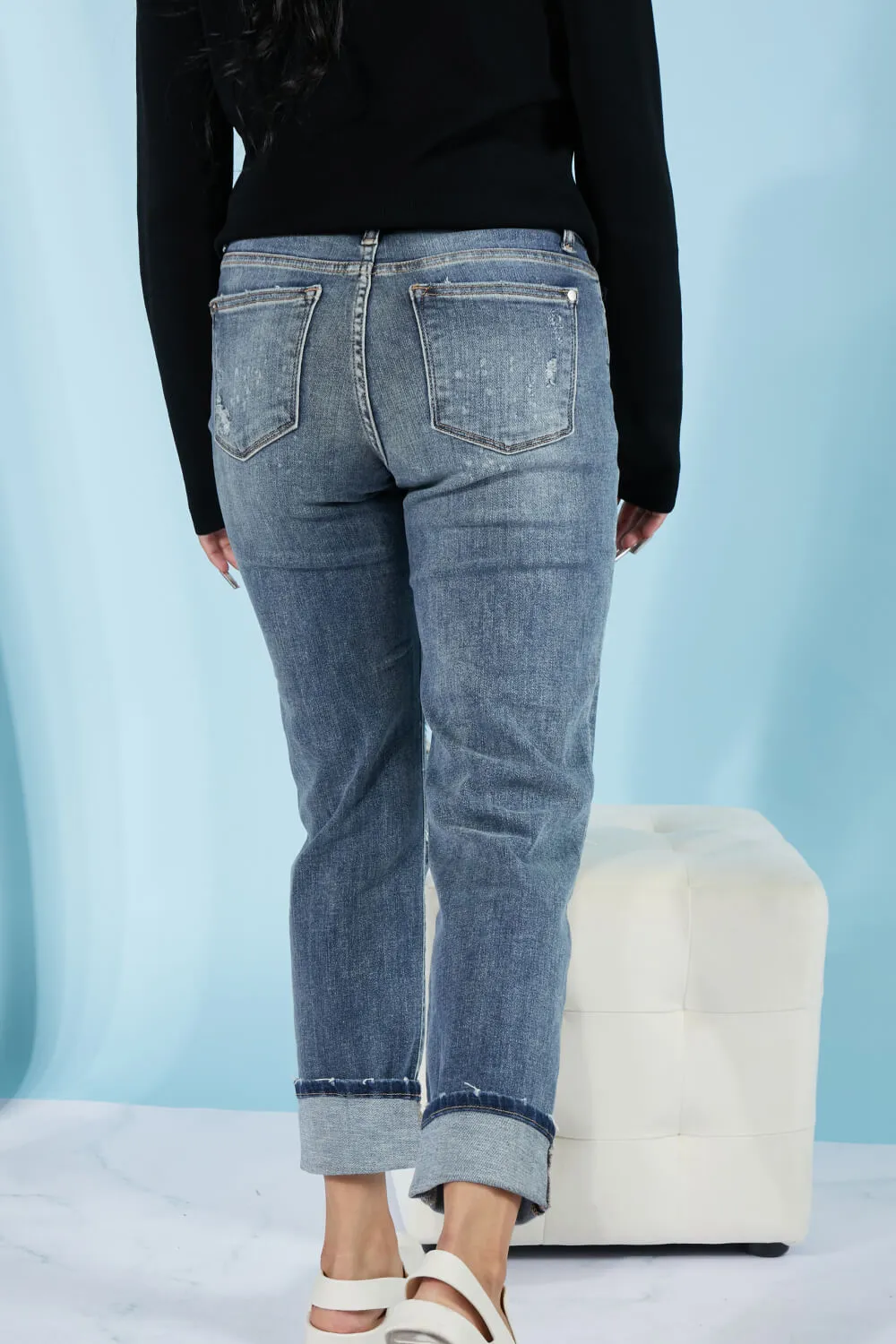 Judy Blue, Bleach Splash Boyfriend Jeans