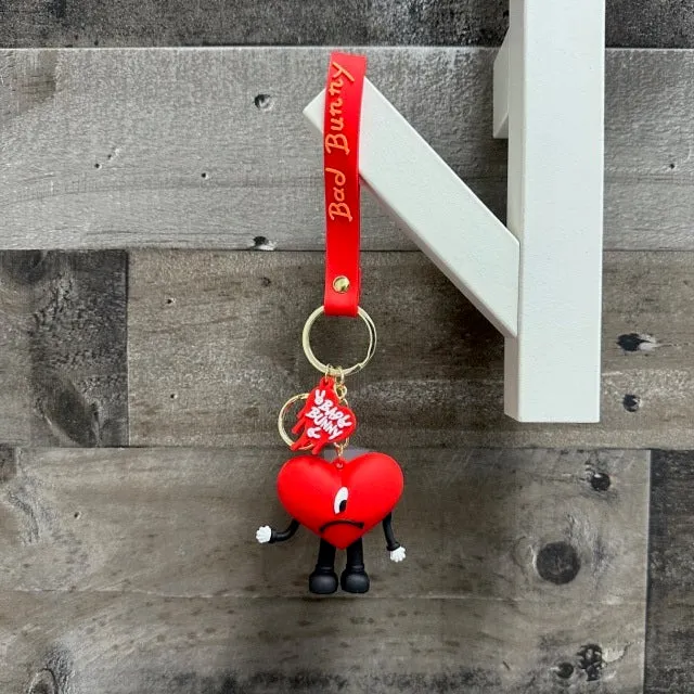 Keychain - Bad Bunny Red Heart