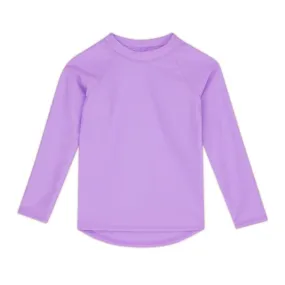 Kids Long-Sleeve Rashguard Top UPF 50  in Lavender