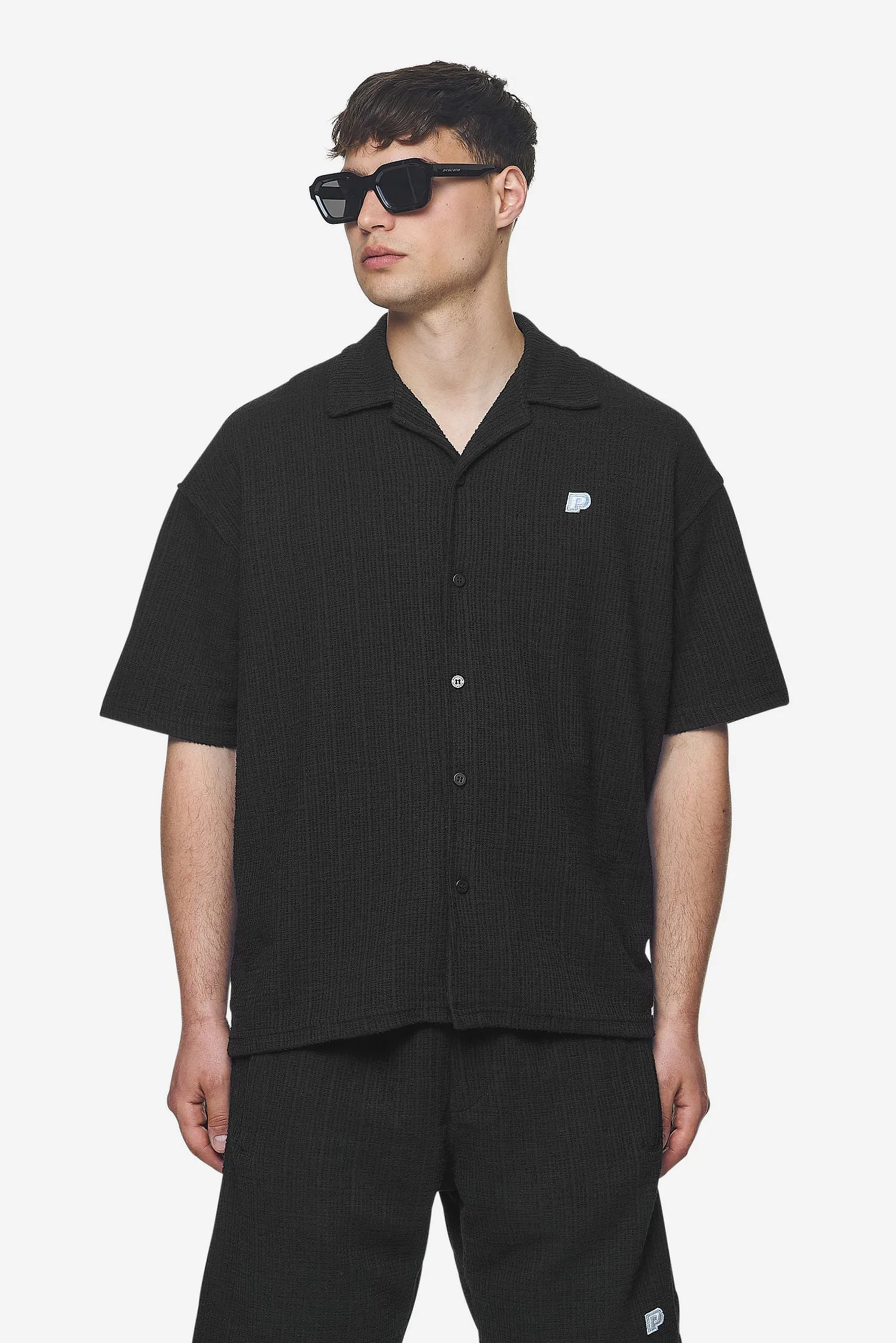 Libco Structured Knit Shirt Black