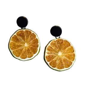 Lime Dot Earrings