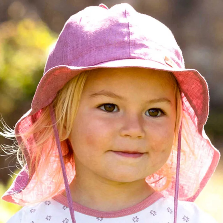 Linen Sun Hat with Neck Protection (Baby-Child) *Last Ones!