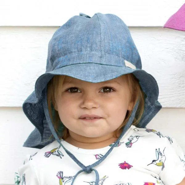 Linen Sun Hat with Neck Protection (Baby-Child) *Last Ones!