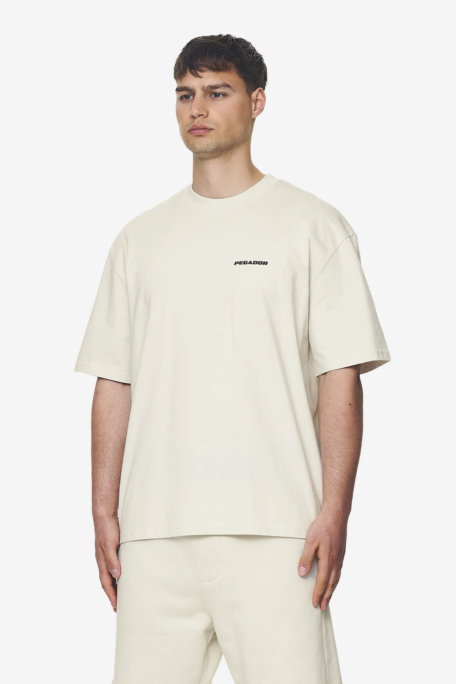 Logo Oversized Tee Washed Salty Cream Black Gum