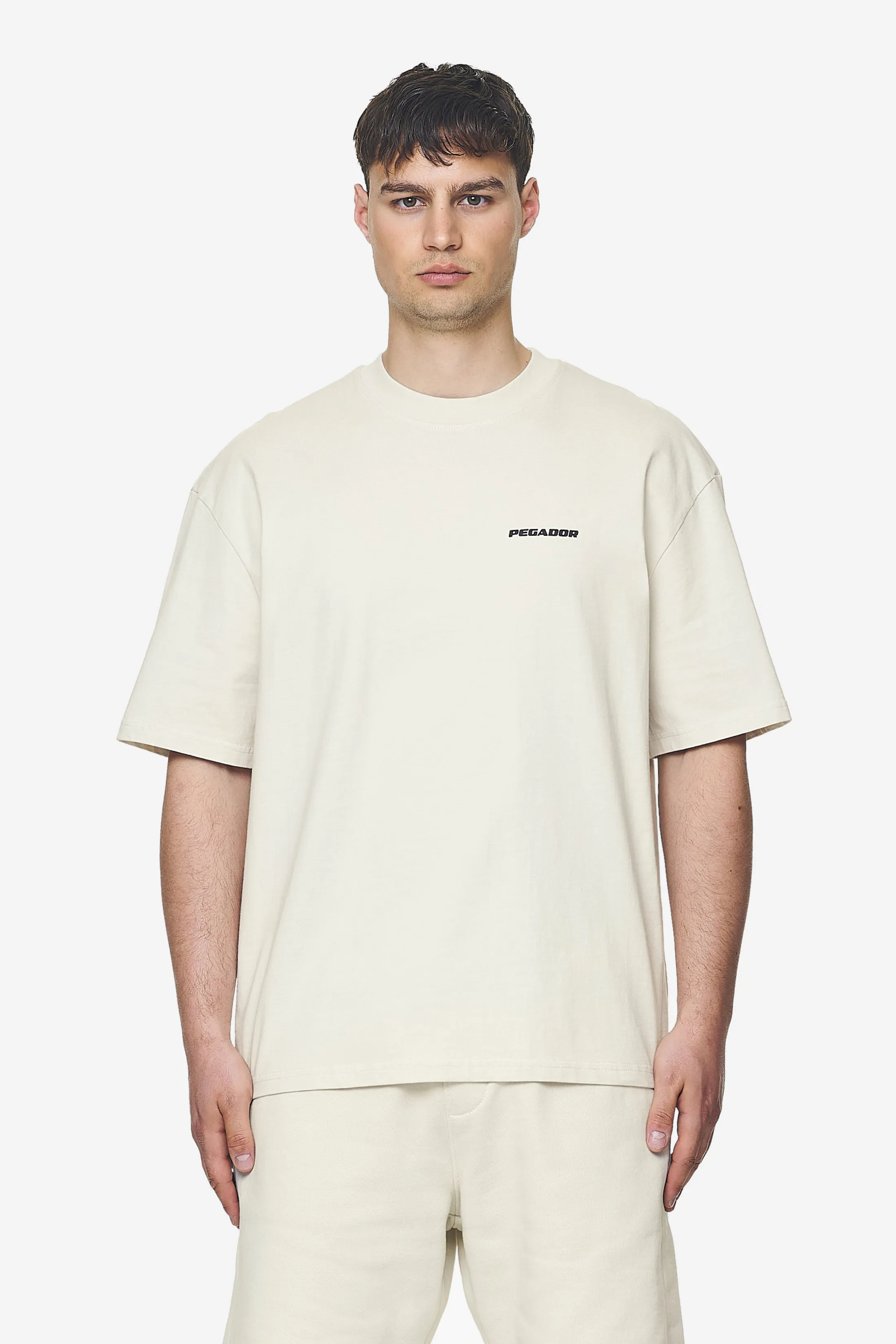 Logo Oversized Tee Washed Salty Cream Black Gum