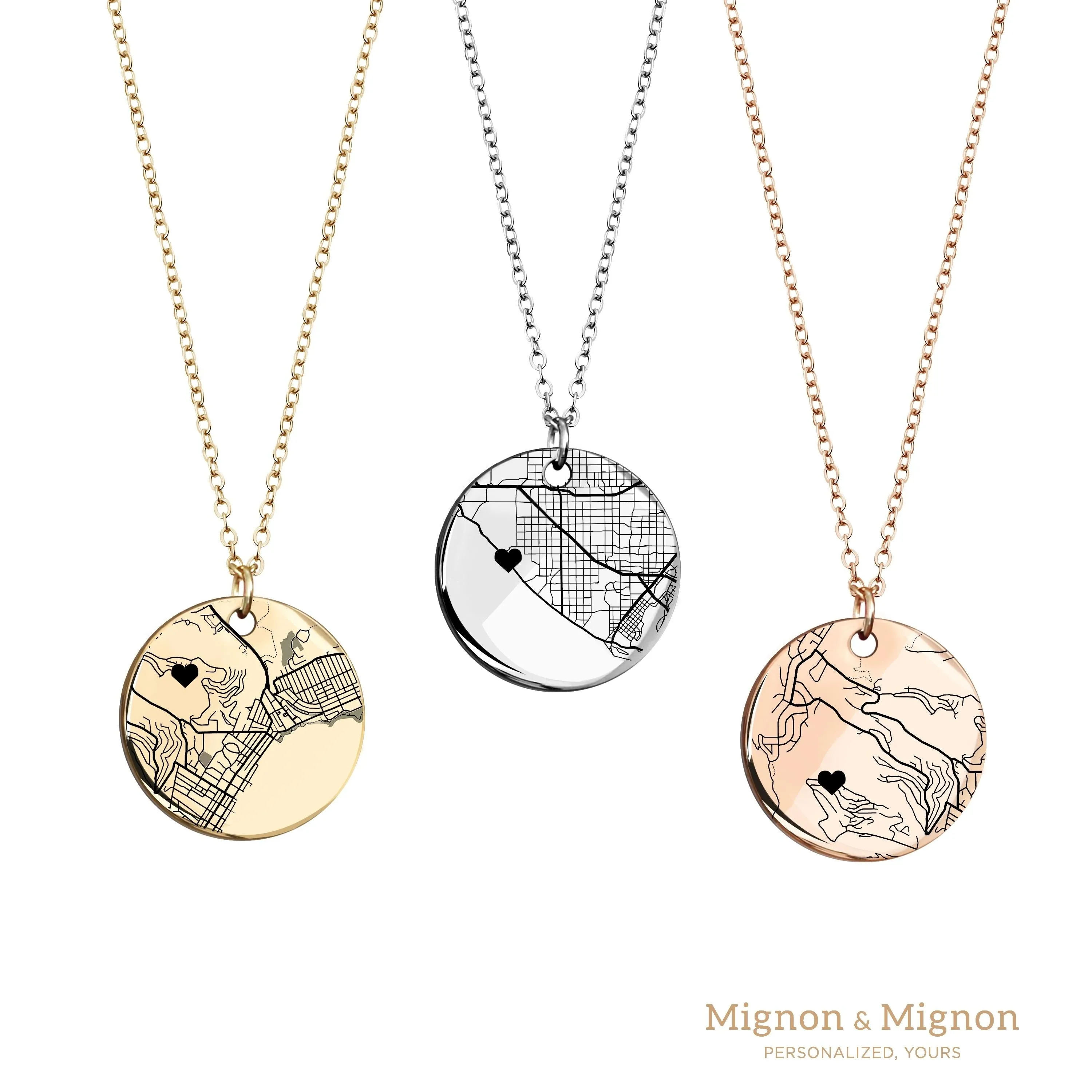 Map Coin Necklace