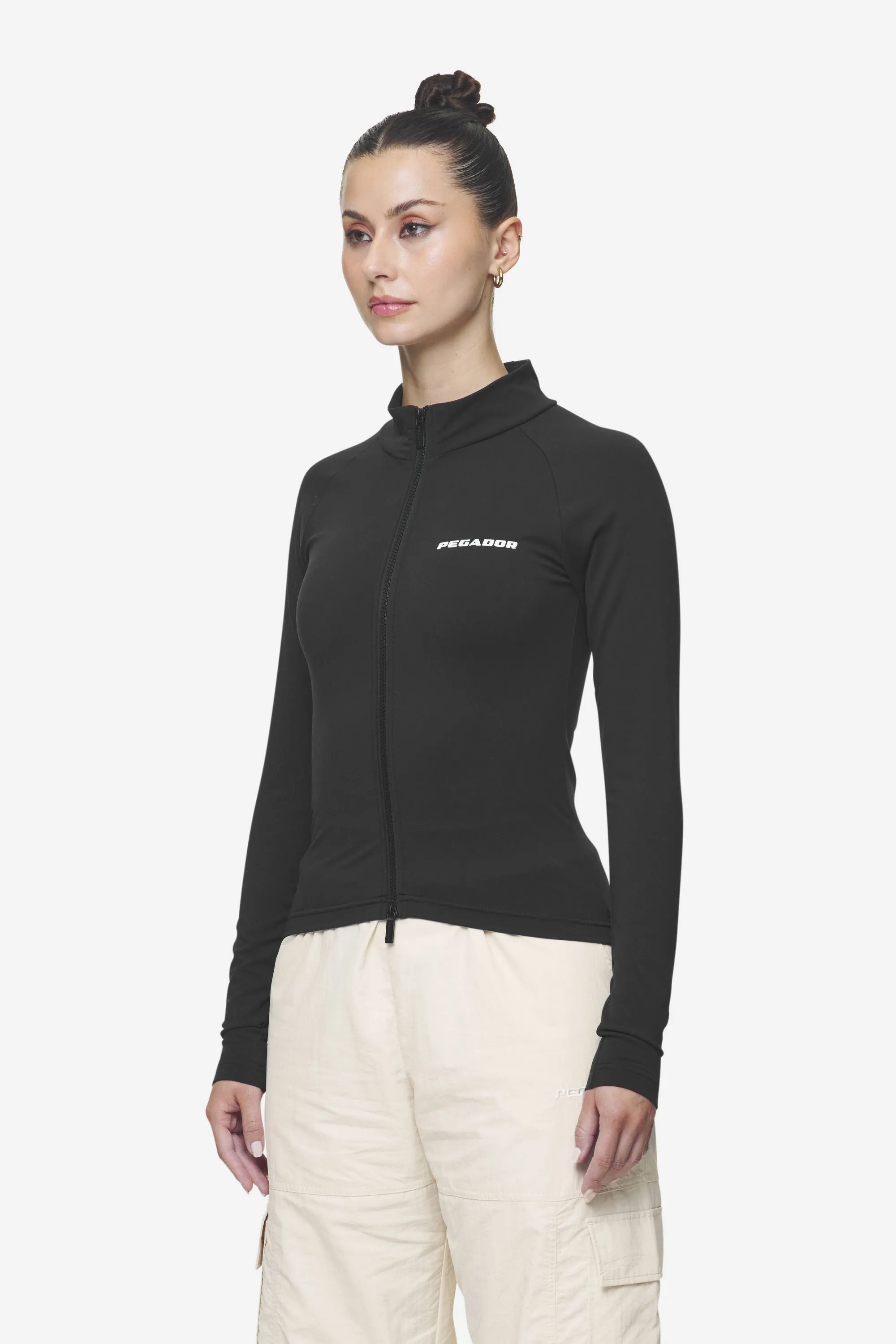 Maria Zip Longsleeve Black