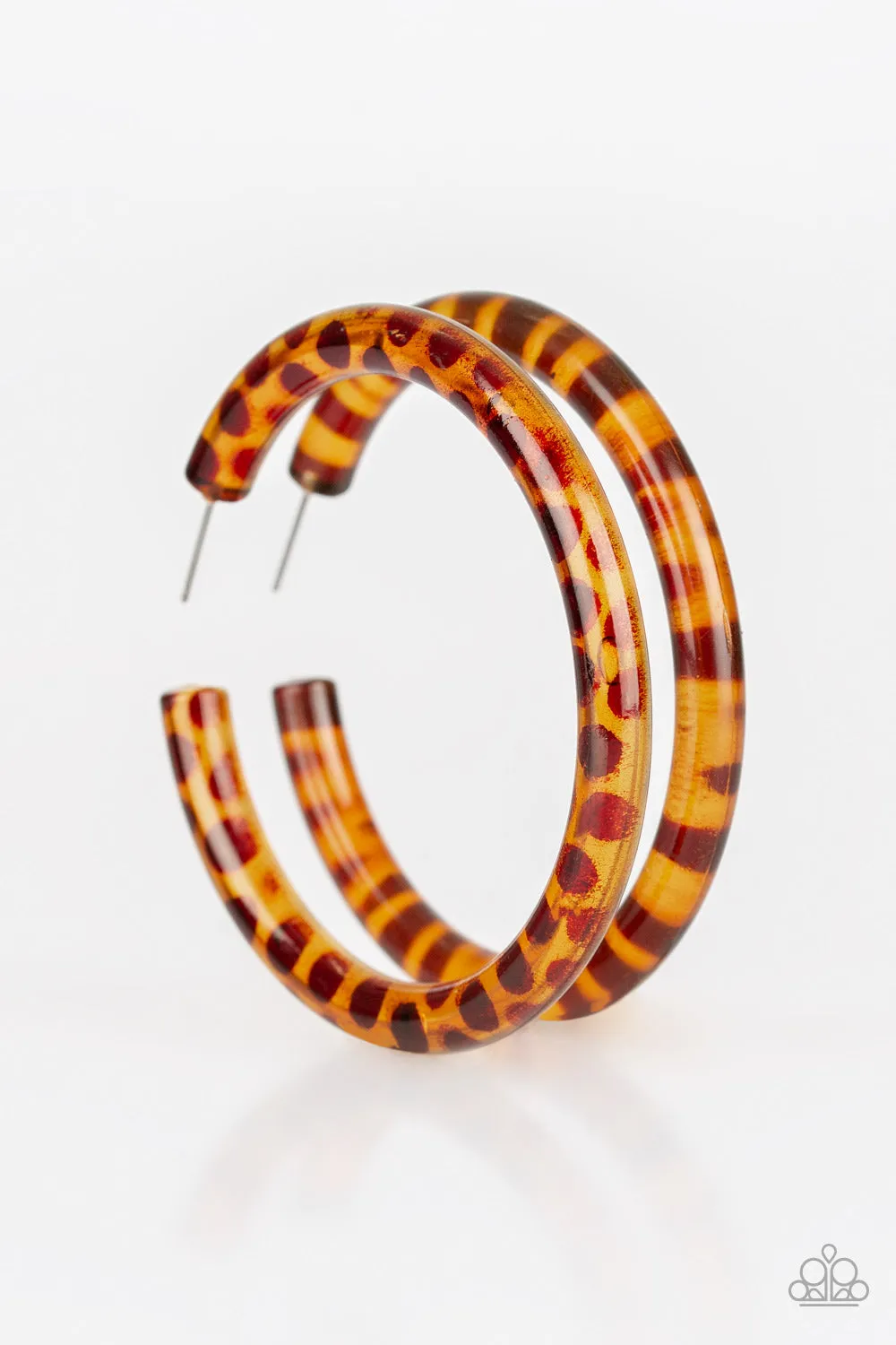 Miami Minimalist Brown Hoops-Earrings