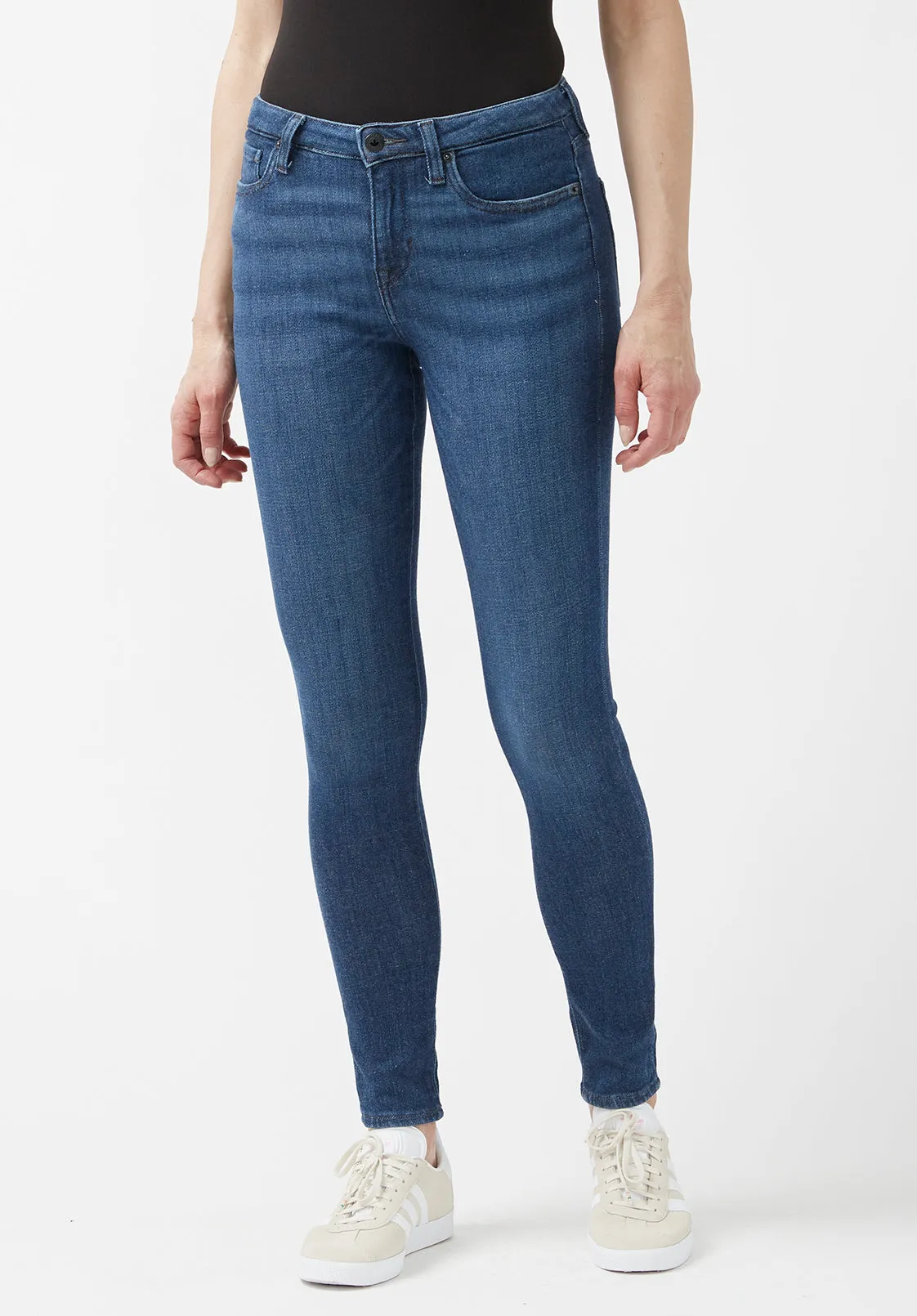 Mid Rise Skinny Alexa Women's Jeans in Medium Blue - BL15848