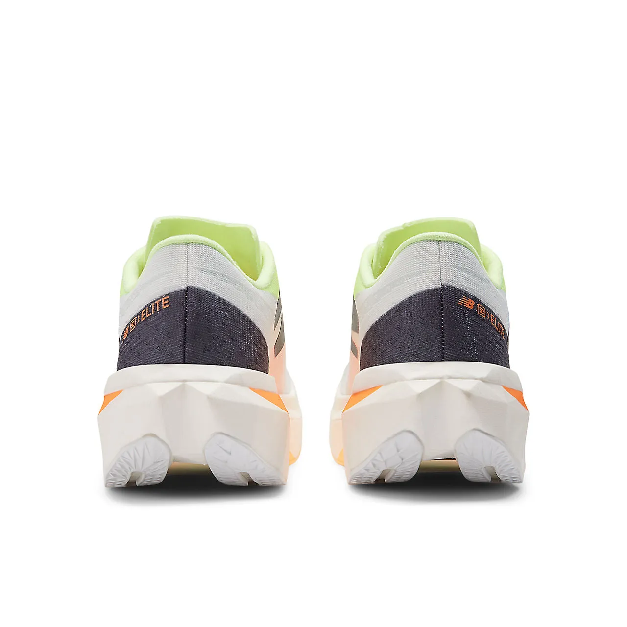 New Balance FuelCell SuperComp Elite v4 (Womens) - White with bleached lime glo and hot mango