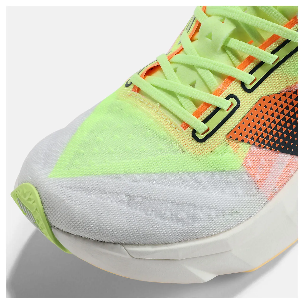 New Balance FuelCell SuperComp Elite v4 (Womens) - White with bleached lime glo and hot mango