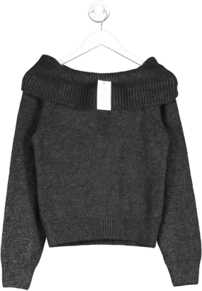 New Look Grey Mg Bardot Jumper UK S