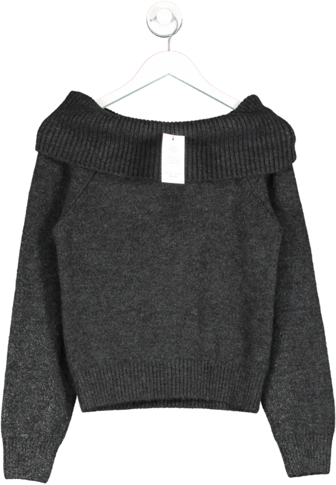 New Look Grey Mg Bardot Jumper UK S