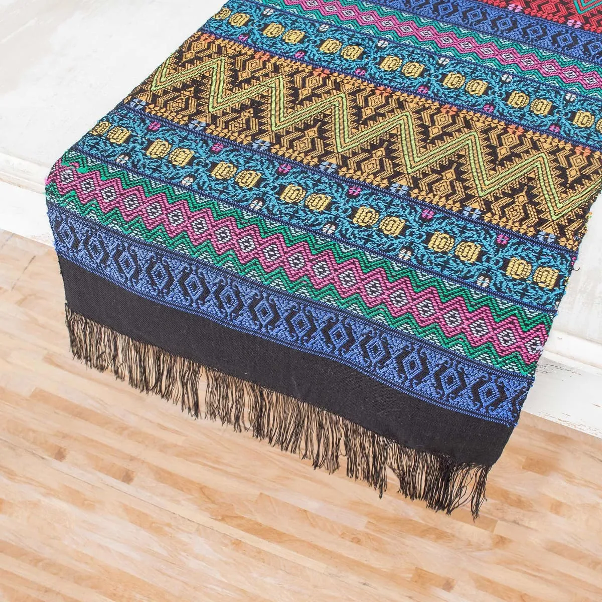 Novica Bright Night Cotton Table Runner