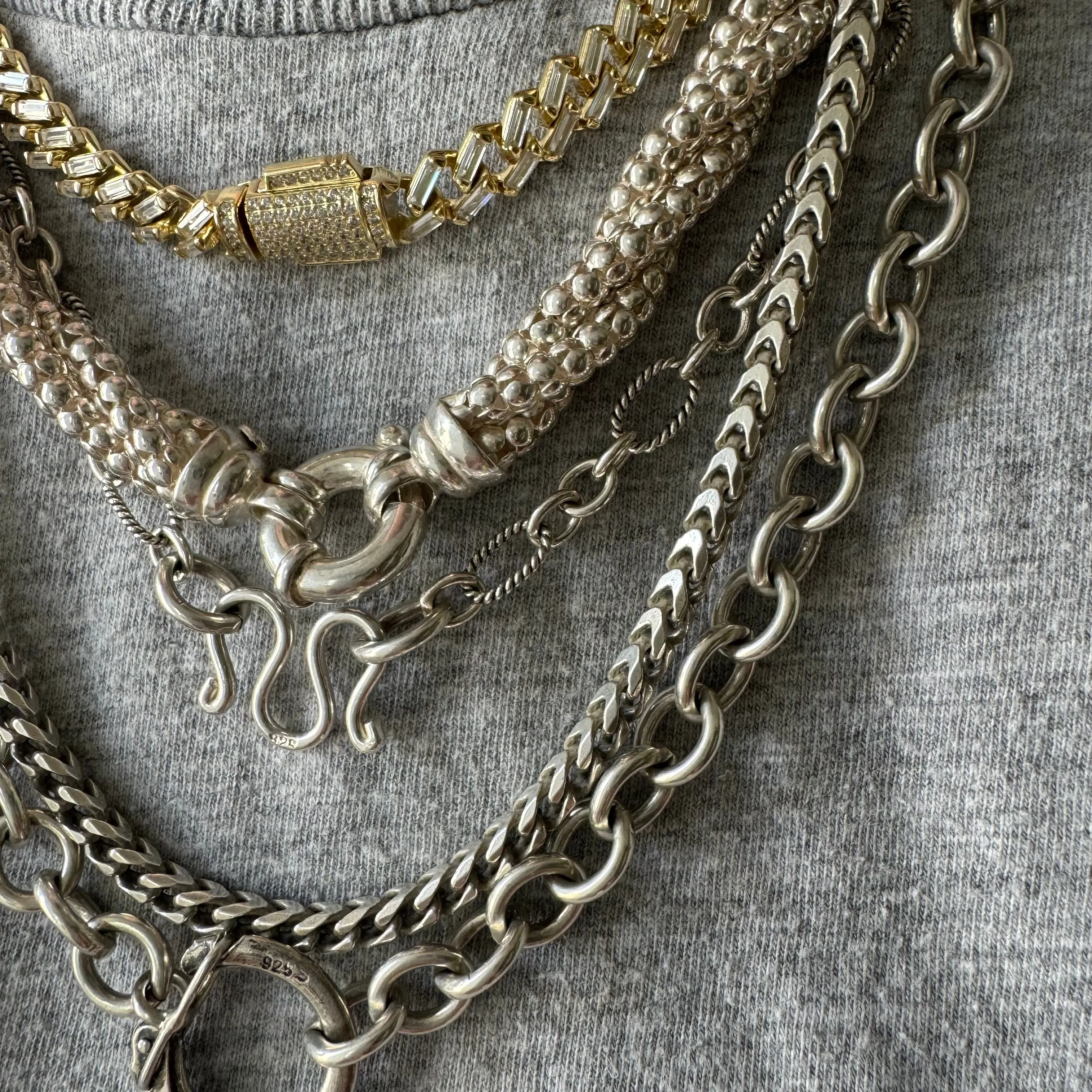 P R E - L O V E D // twisty delight / sterling silver twisted popcorn chain necklace / 19, 41g