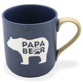 Papa Bear marble look ceramic Mug.