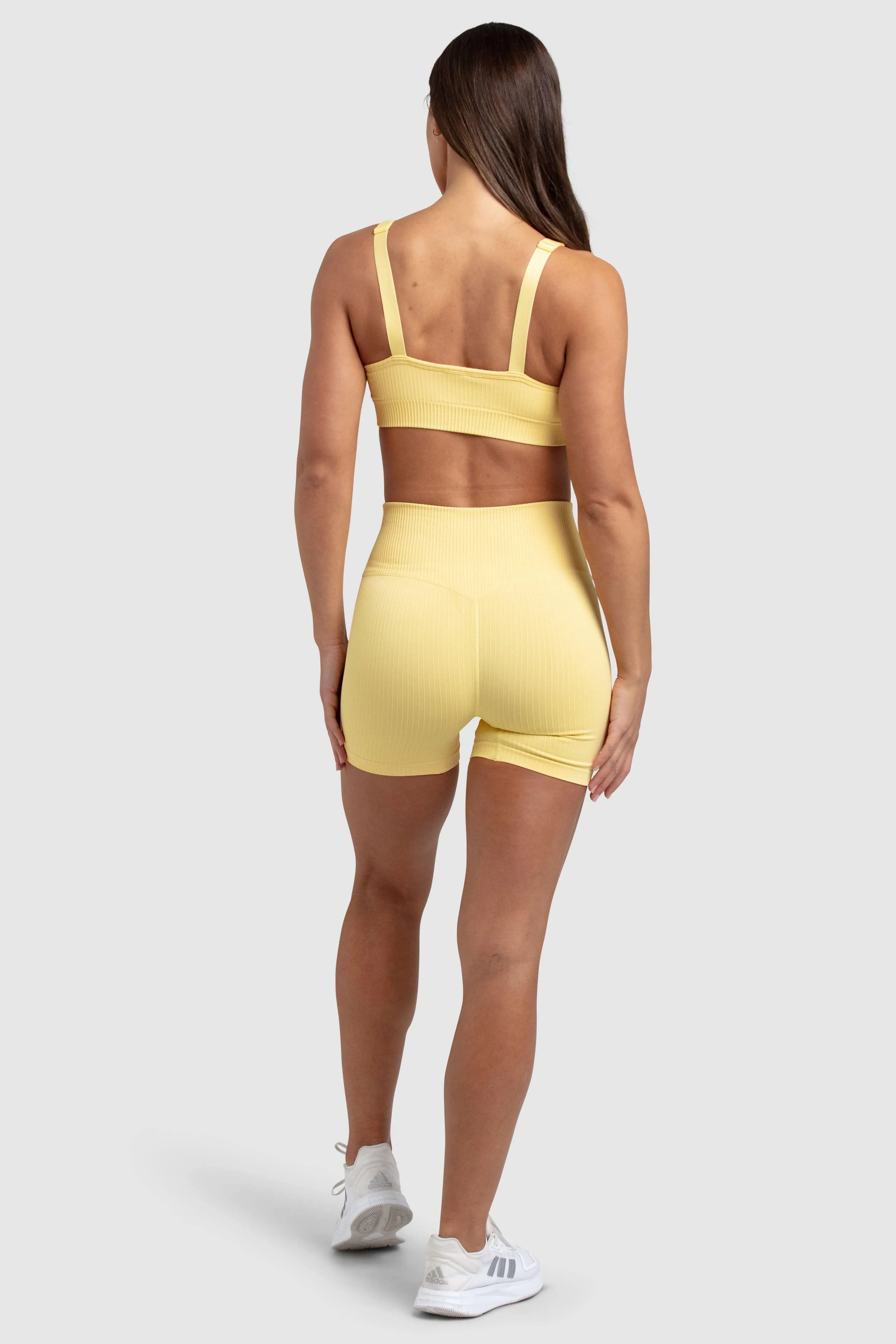 Ribbed Seamless Crop - Canary Yellow