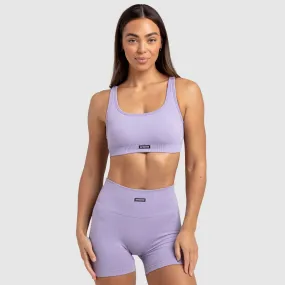 Ribbed Seamless Crop - Soft Purple