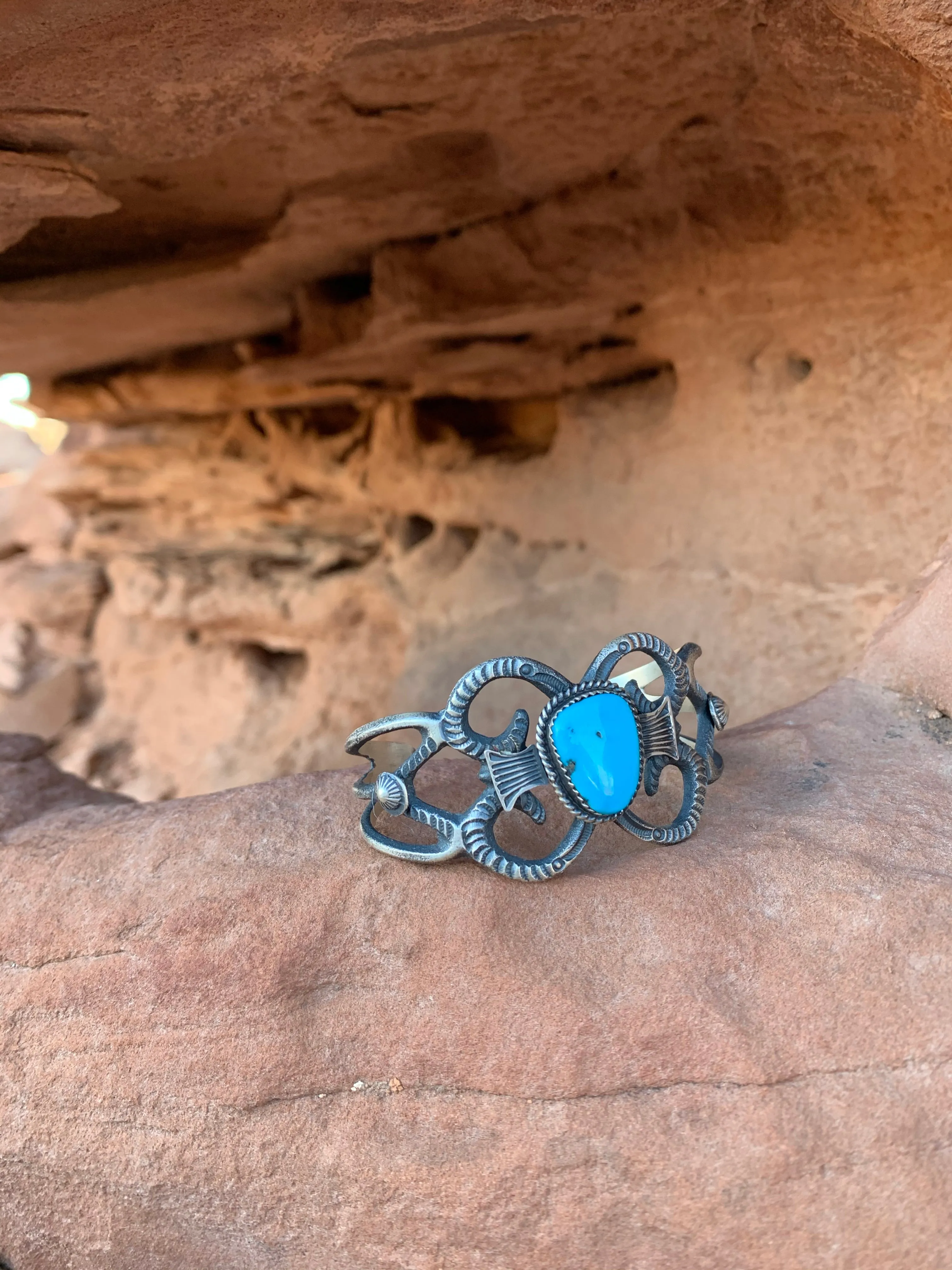 Sandcast Turquoise cuff