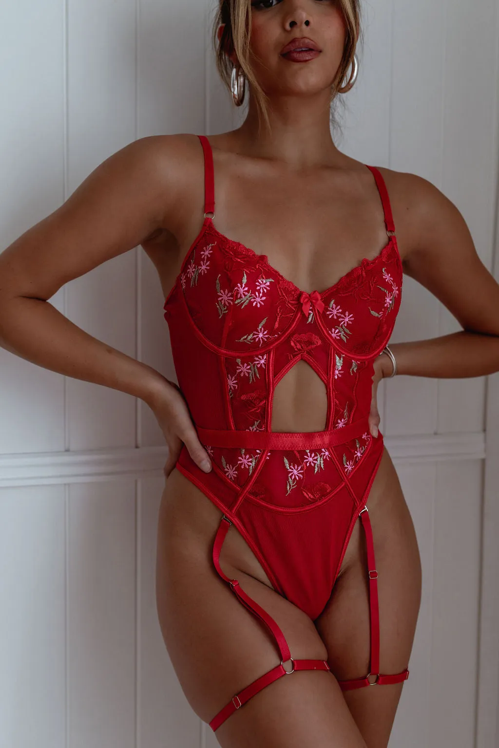 Sloane Red Bodysuit