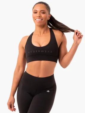 Staples Cross Over Sports Bra - Black