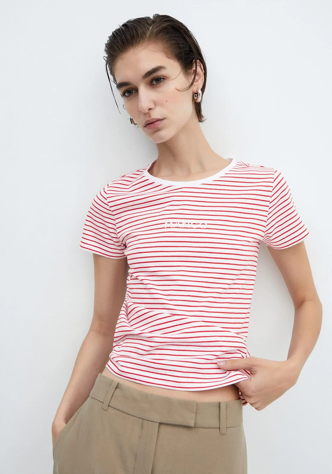 Striped logo T-shirt