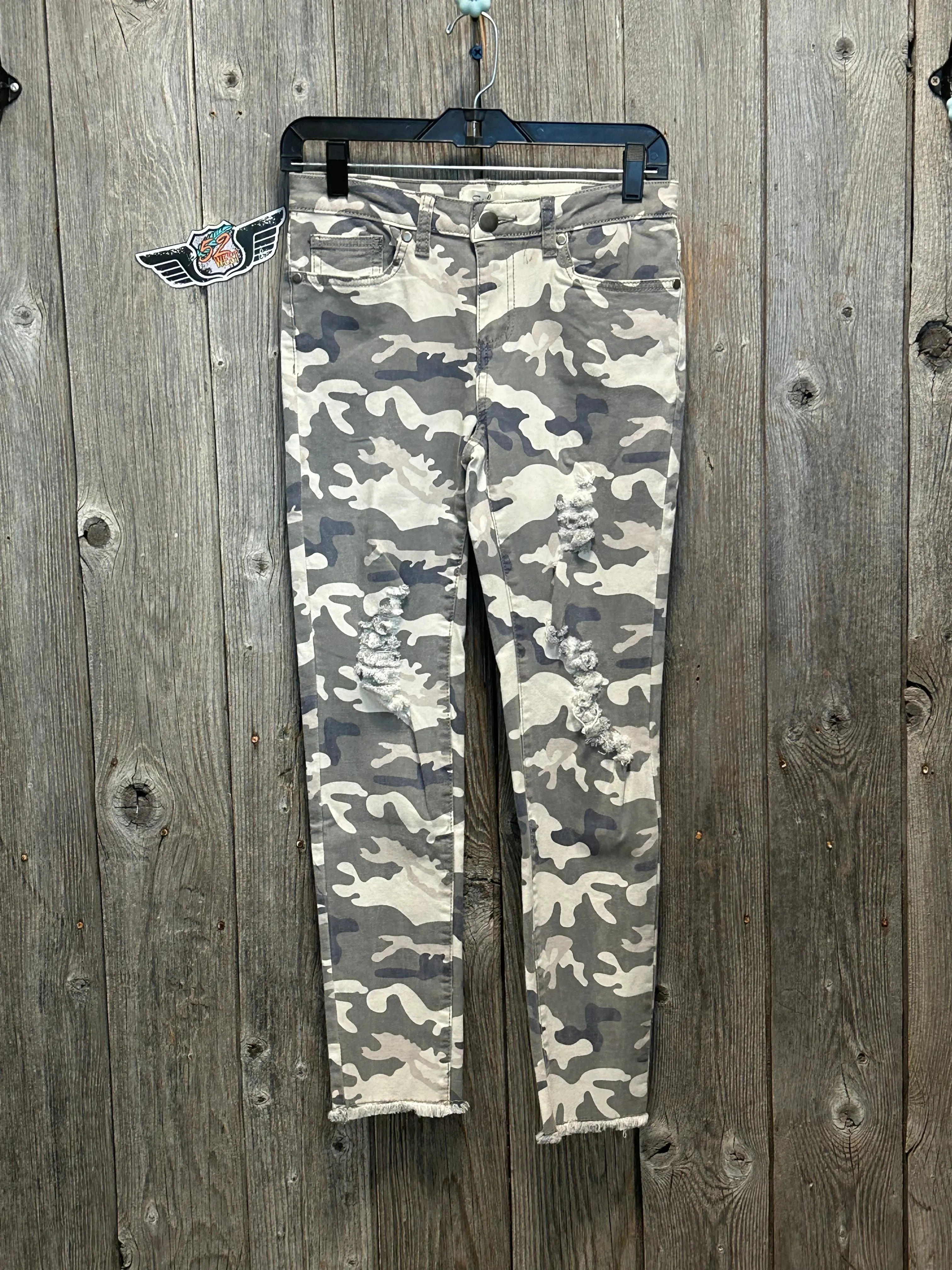 The Kelly Camouflage Distress Jeans Similar to KanCan fit