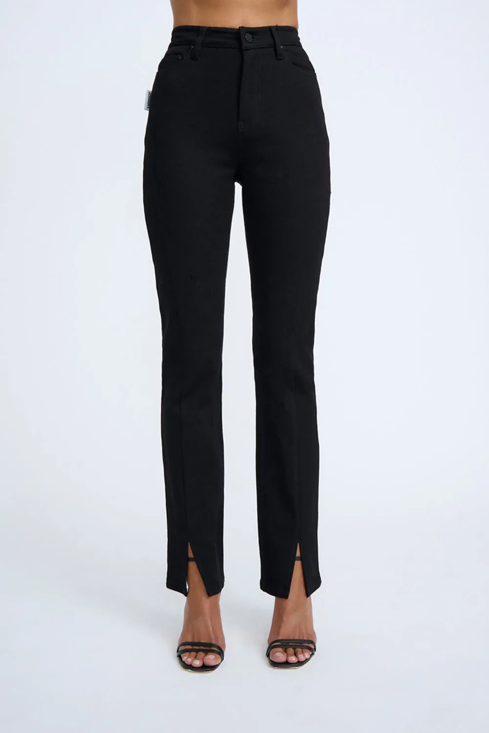 Twist Split Skinny Jean | Final Sale - Black