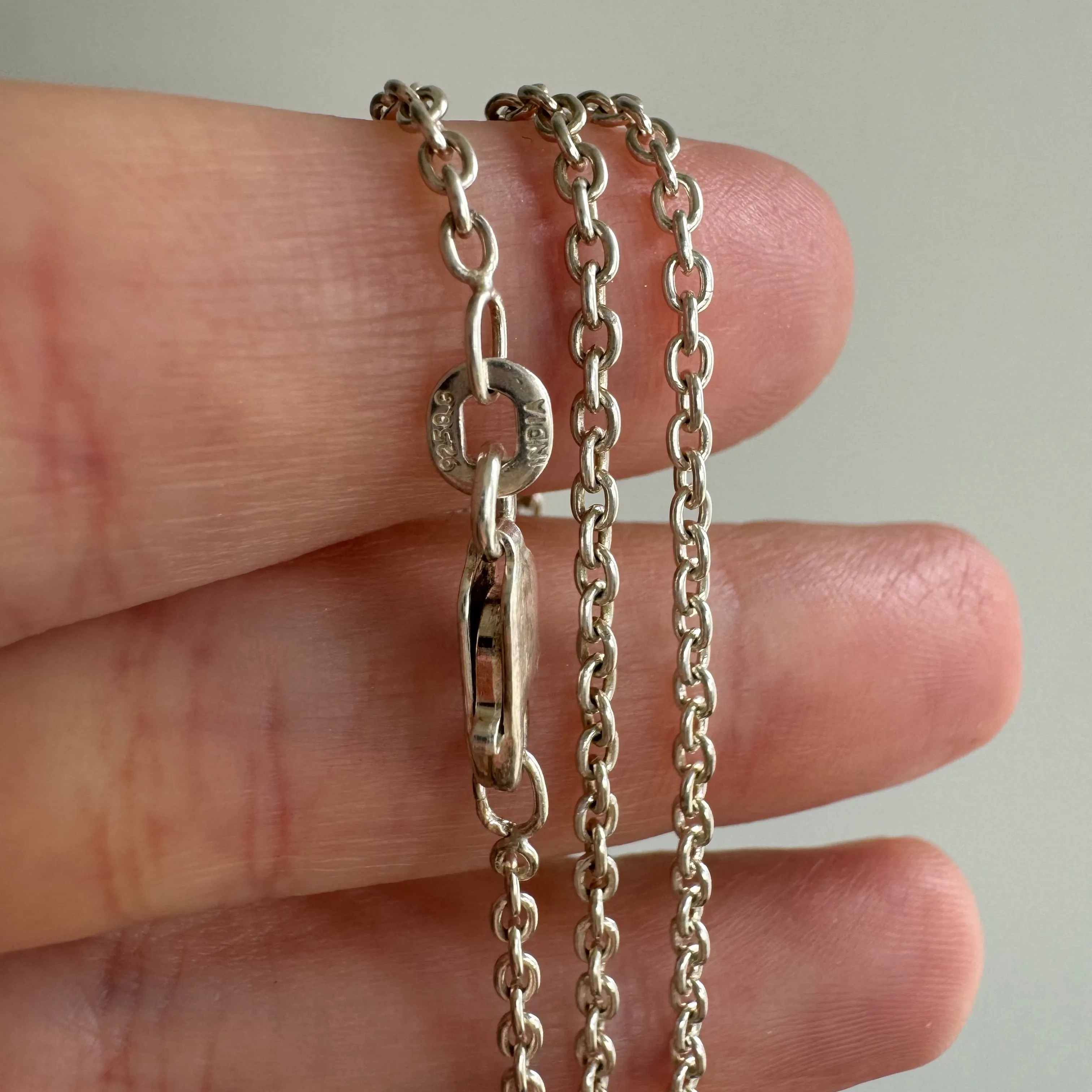 V I N T A G E // perfect cable / sterling silver dainty sturdy cable chain necklace / 20