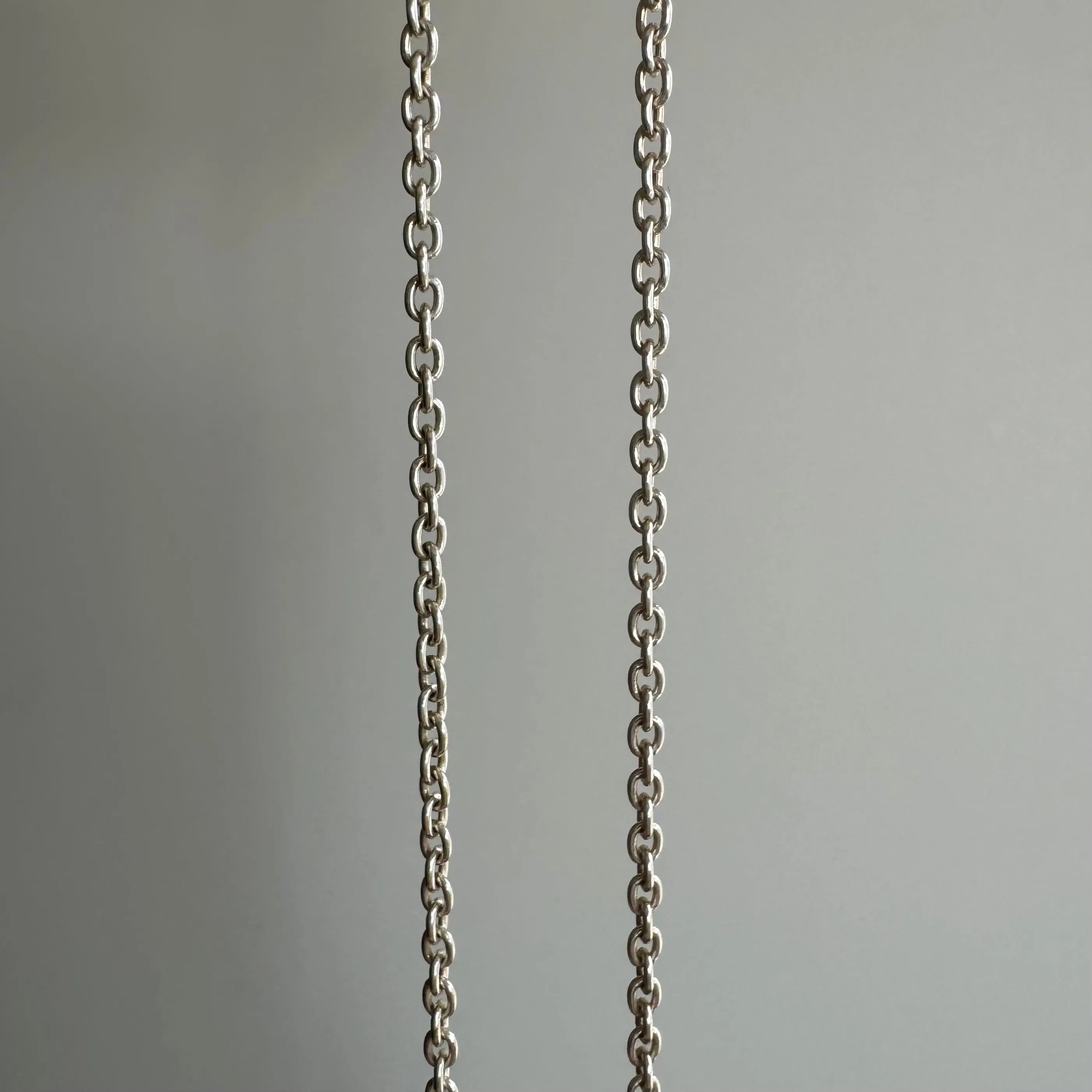 V I N T A G E // perfect cable / sterling silver dainty sturdy cable chain necklace / 20