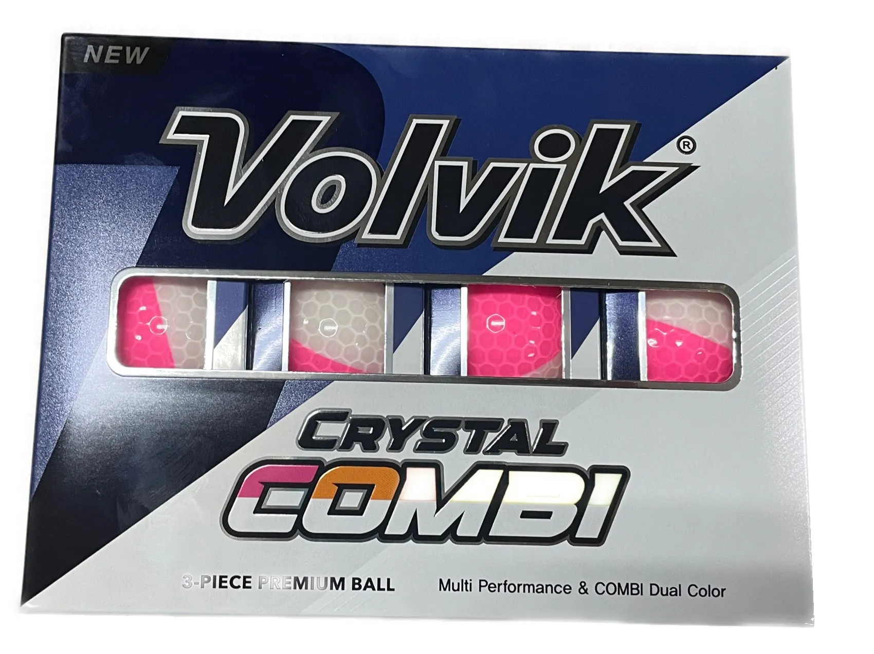 Volvik Crystal Combi Split Colored Golf Balls