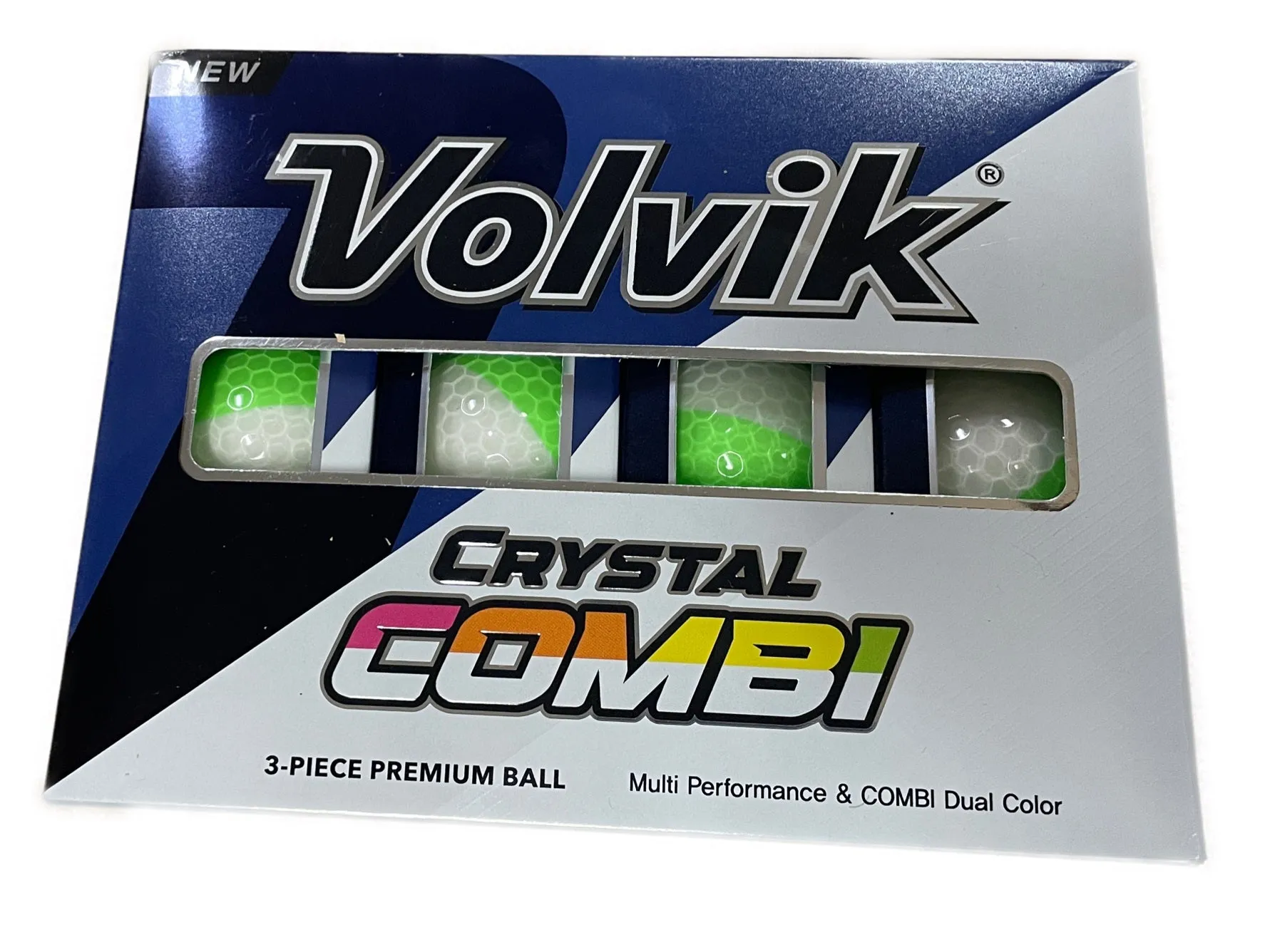 Volvik Crystal Combi Split Colored Golf Balls