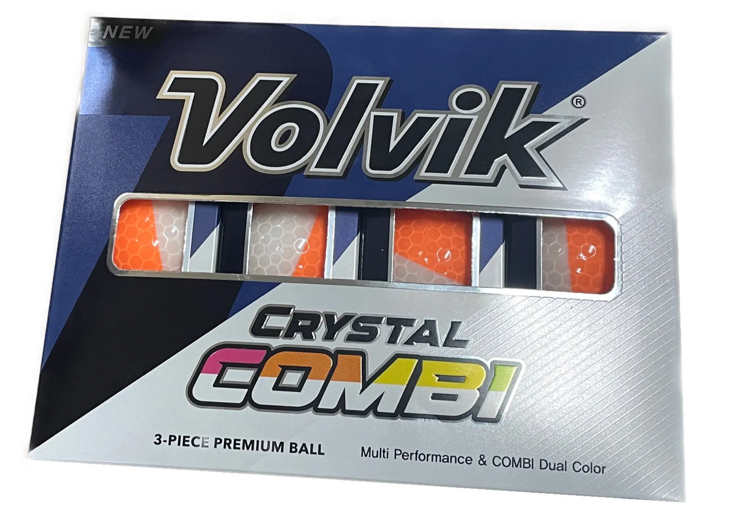 Volvik Crystal Combi Split Colored Golf Balls