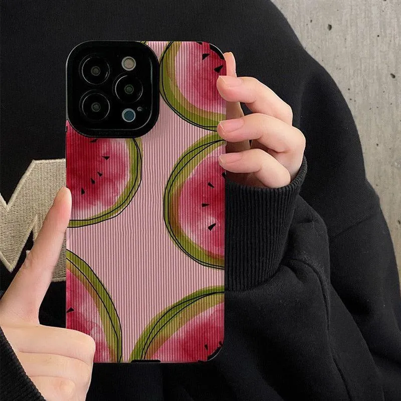 Watermelon Fruit Cute Phone Cases For iPhone 14, 13 Pro Max, 12, 11, XS Max, XR, X, 7, 8 Plus, SE