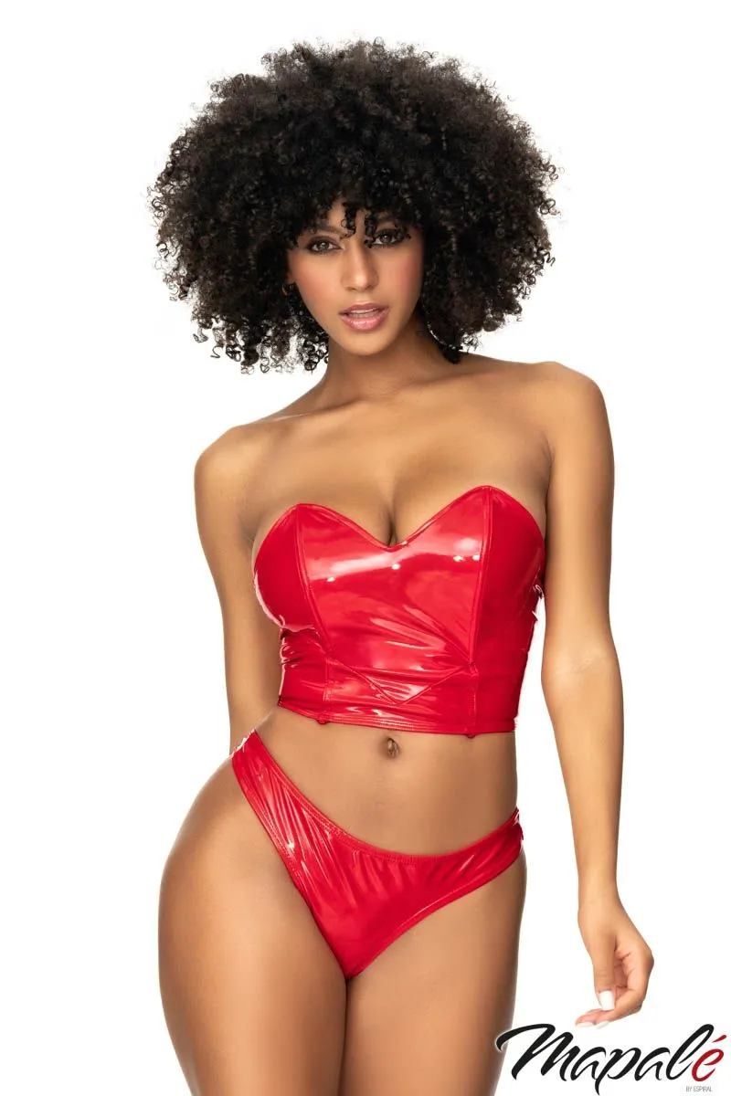 Wet Look 3PC Tri-Style Babydoll