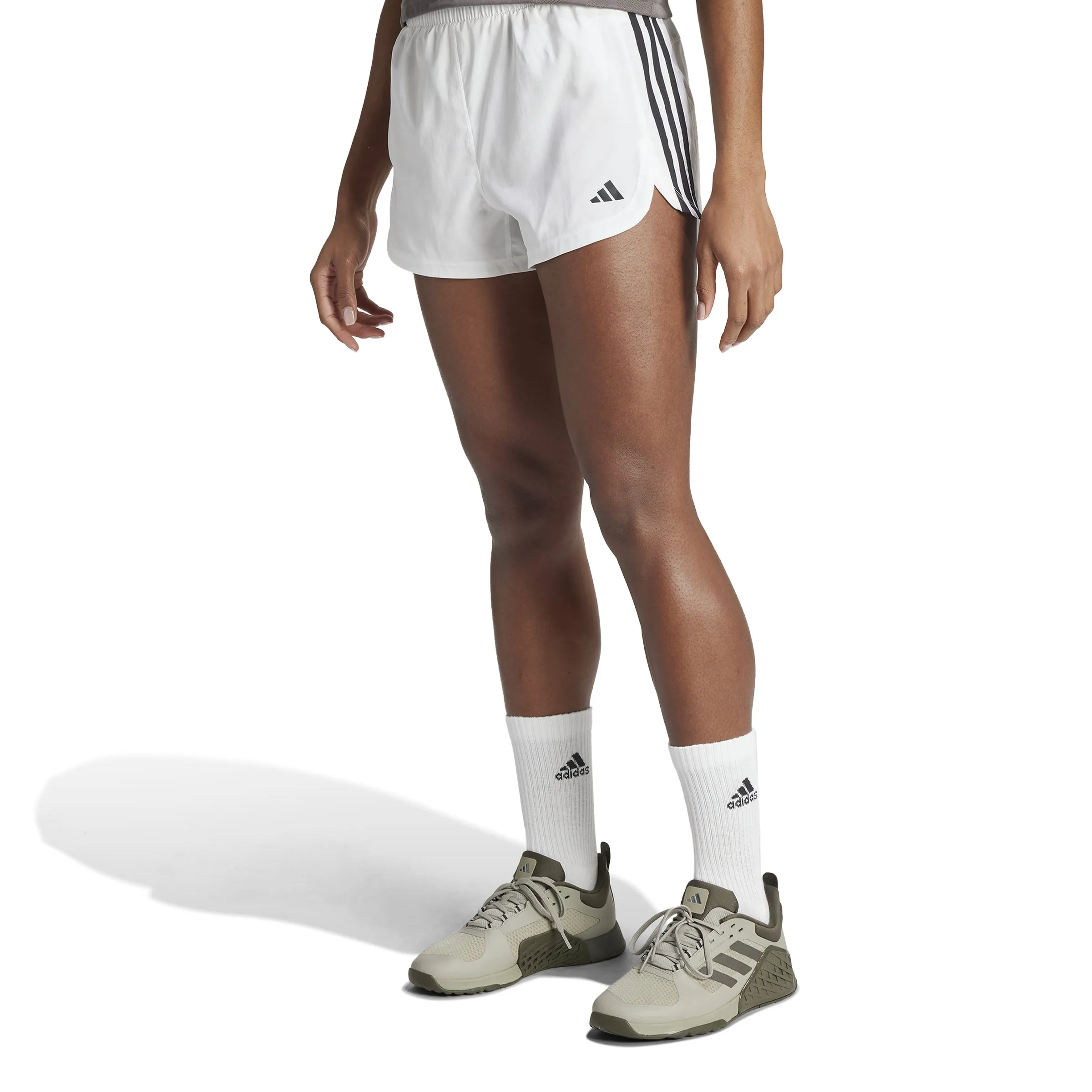 Women's Adidas Pacer Training 3-Stripes Woven High-Rise Shorts