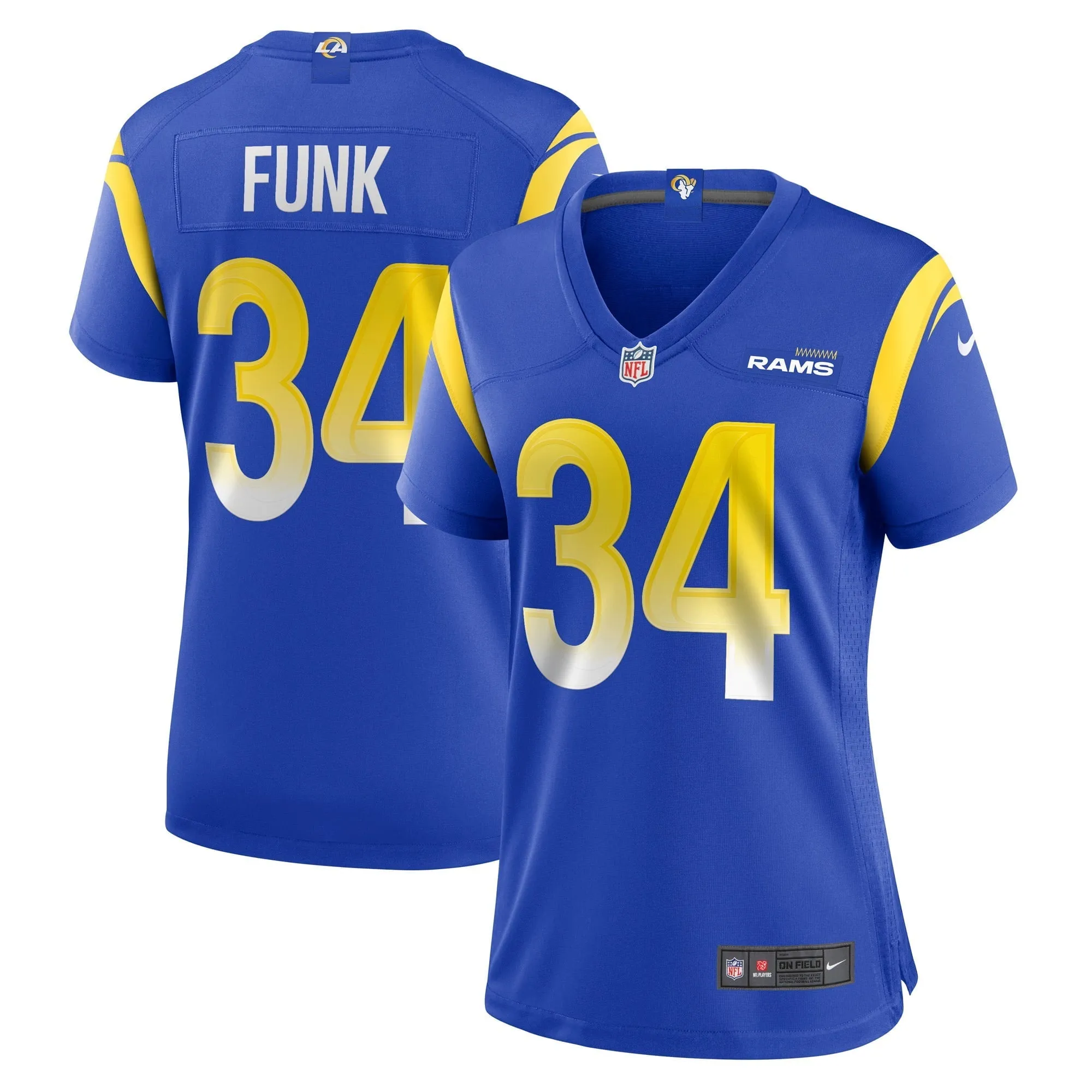 Women's Nike Jake Funk Royal Los Angeles Rams Game Player Jersey